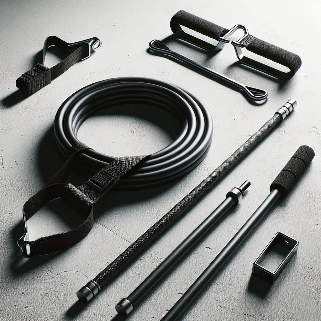 Tube resistance band with handles and door anchor