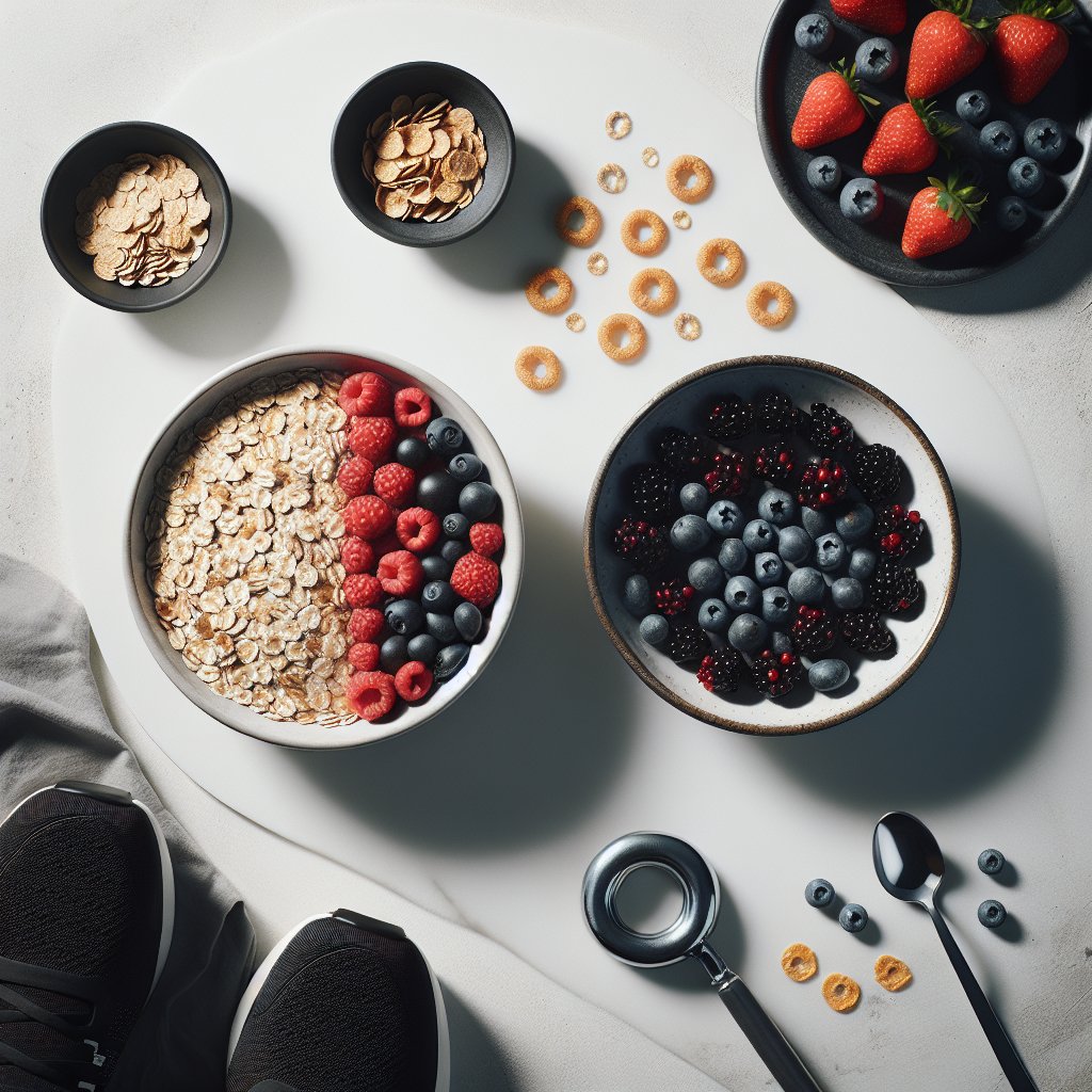 Whole oats with berries compared to processed cereal