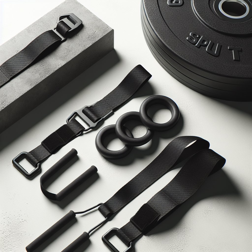 Lifting straps and bumper plate for deadlift training