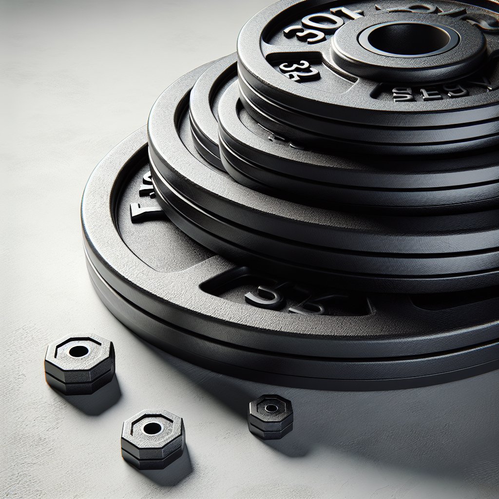 Weight plates arranged in ascending size for progressive overload