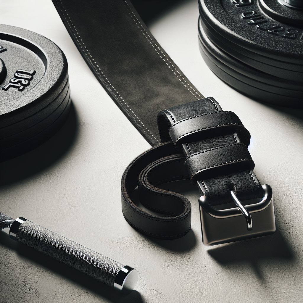 Lifting belt and barbell collars for heavy squats